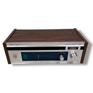 Vintage Superscope T-210 FM AM Stereo Tuner Wood Cabinet 120V 3.5W Japan Audio